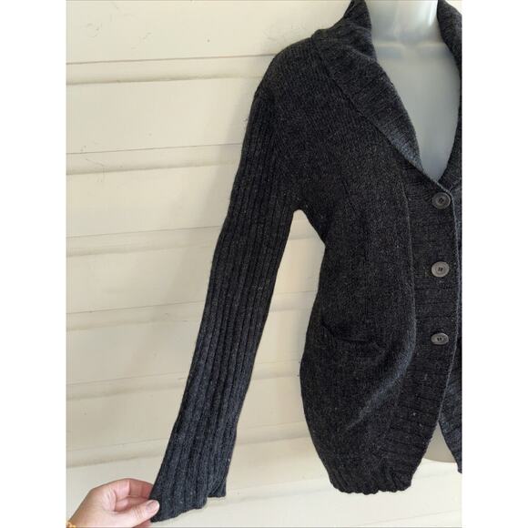 Peruvian Connection Wool/Alpaca Blend Long Sleeve Button Cardigan Sweater Size M - Picture 5 of 8